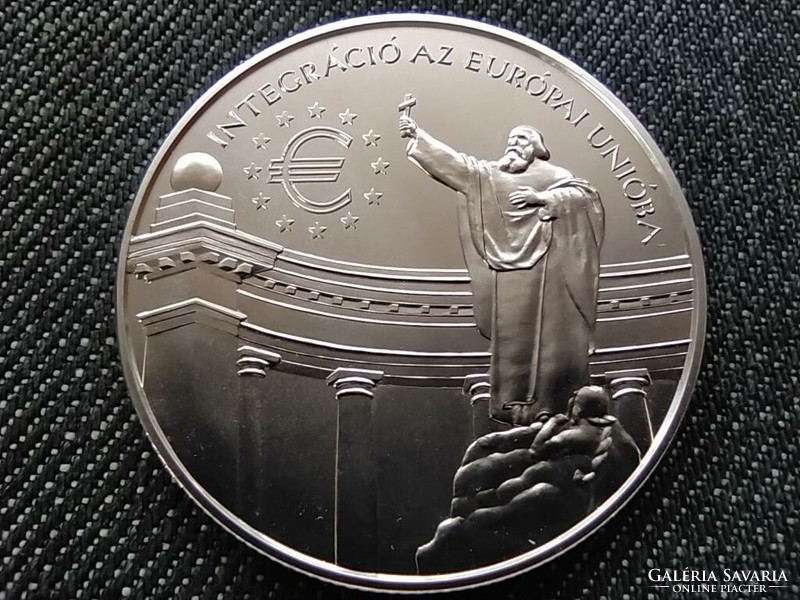 E.C.U. - Integráció az Európai Unióba Szent Gellért ezüst 3000 Forint 1999 BP BU (id34778)
