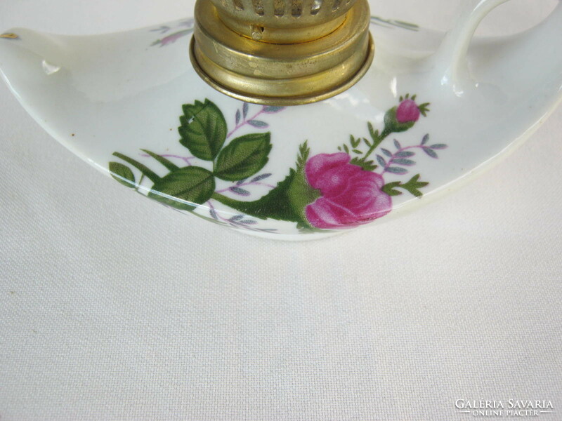 Rózsás porcelán kis méretű petróleumlámpa