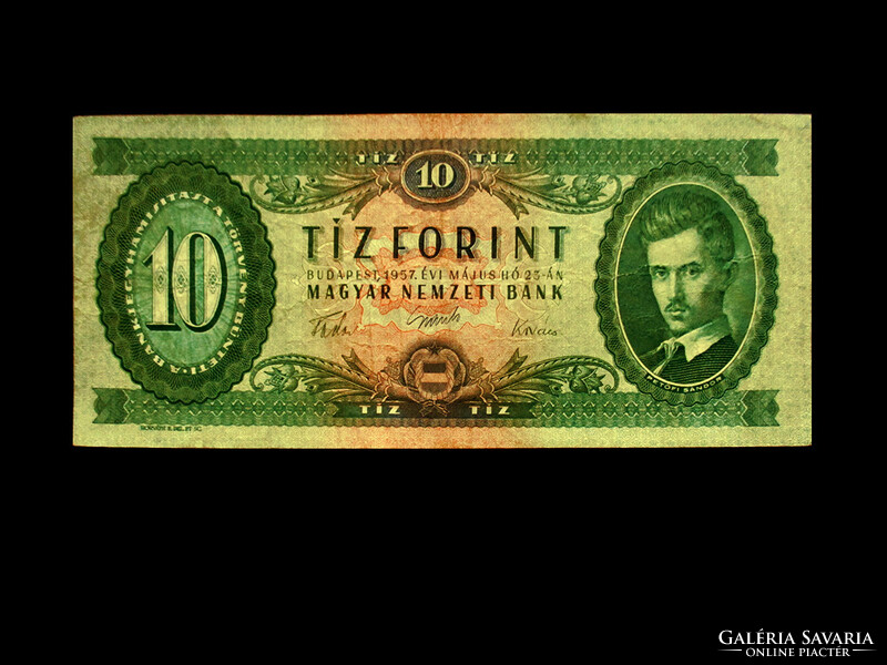 1957 - ELŐSZÖR NYOMTAK TÍZEST KÁDÁR CÍMERREL!