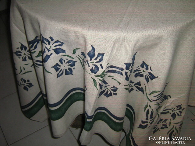 Beautiful woven tablecloth with beautiful floral pattern