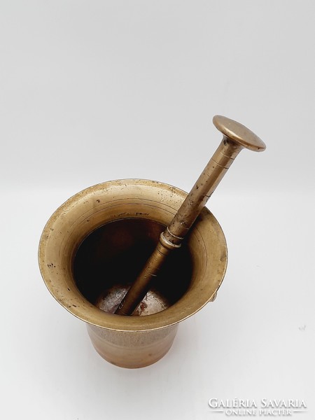 Copper mortar and pestle, 11 cm (jh)