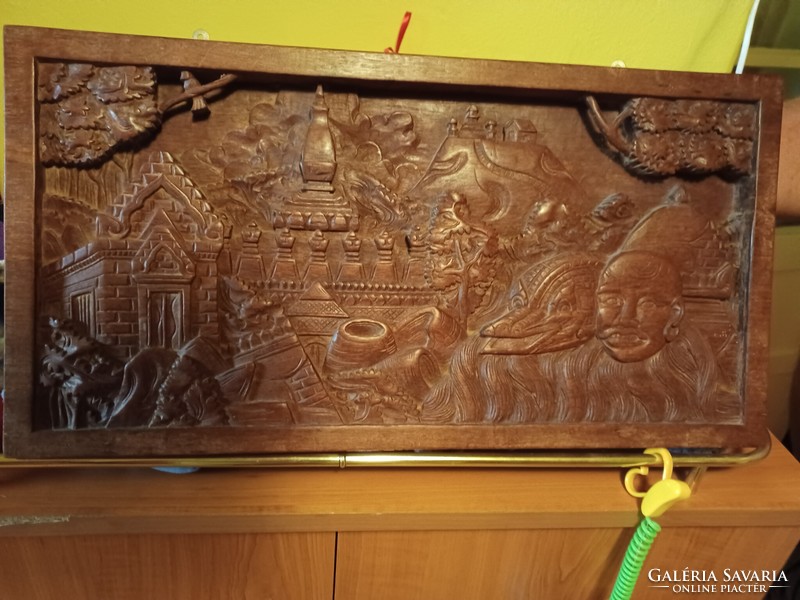 Asian carved mural