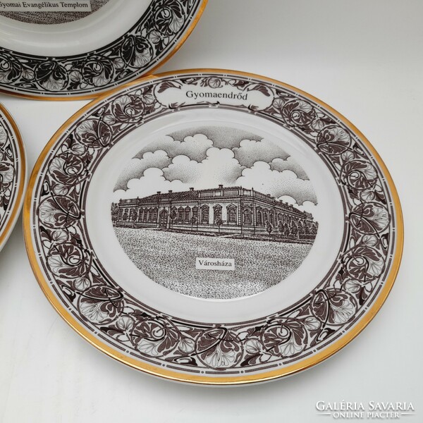 Gyomaendrőd decoration plates, 3 in one, decobex (jh)