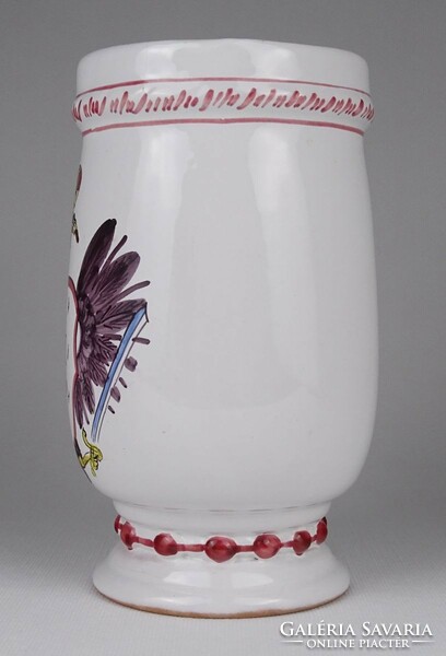 1O889 syr cich simp ceramic apothecary pot with Austrian coat of arms 18.5 Cm
