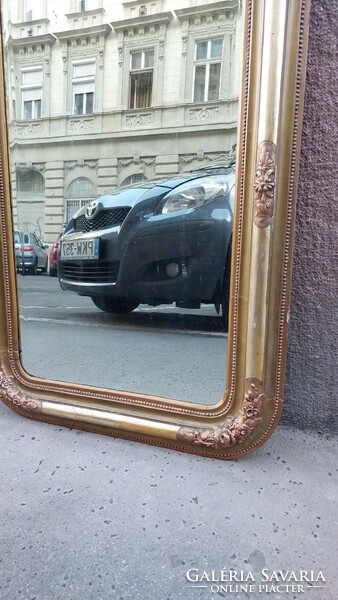 Antique xix. Century Biedermeier picture frame, mirror