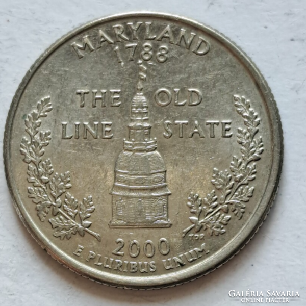 2000  Maryland emlék USA negyed dollár " Szövetségi Államok" sorozat (857)