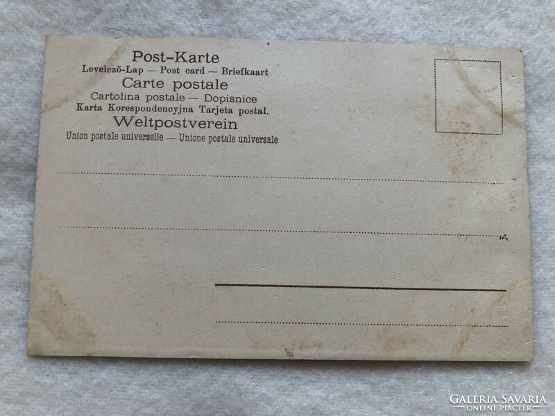 Antik, régi hosszúcímzéses képeslap  - Postatiszta                -7.