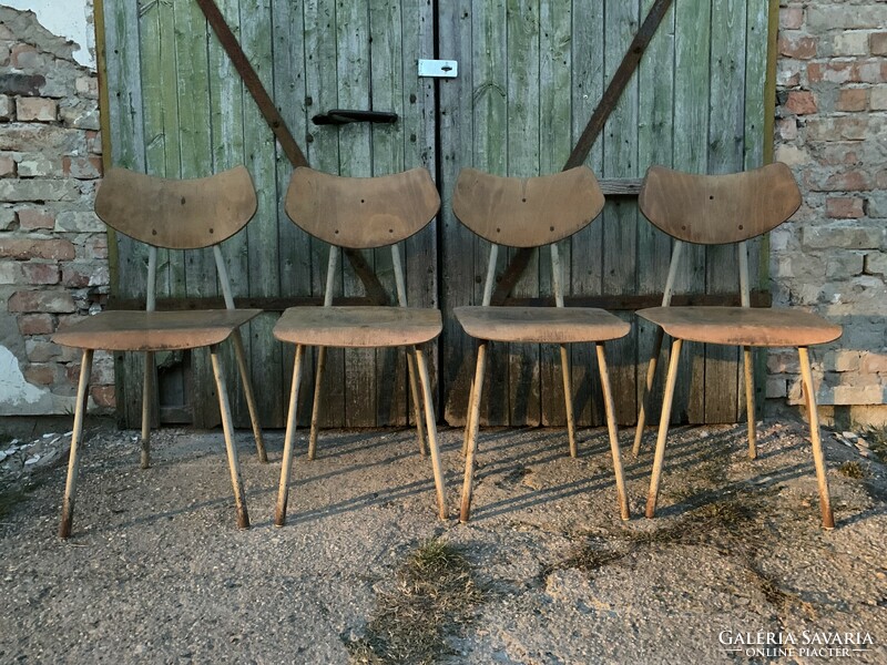 MID CENTURY LOFT CHAIRS CZECHOSLOVAKIA, 1960´S  Retró székek nagyon jó dizájnnal