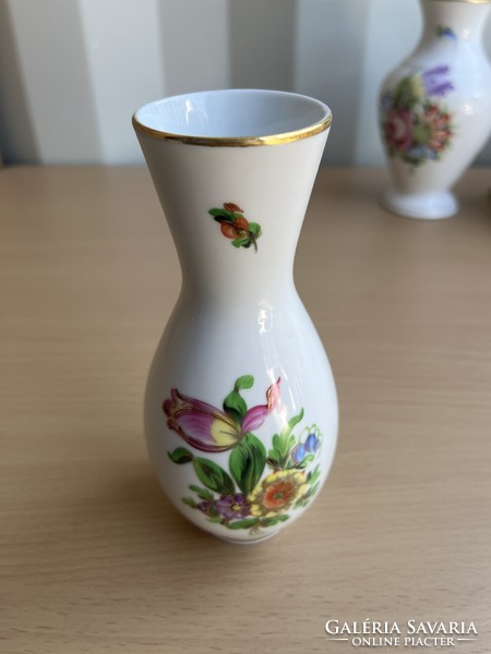 Herendi Festett Virágmintás Porcelán Váza A57