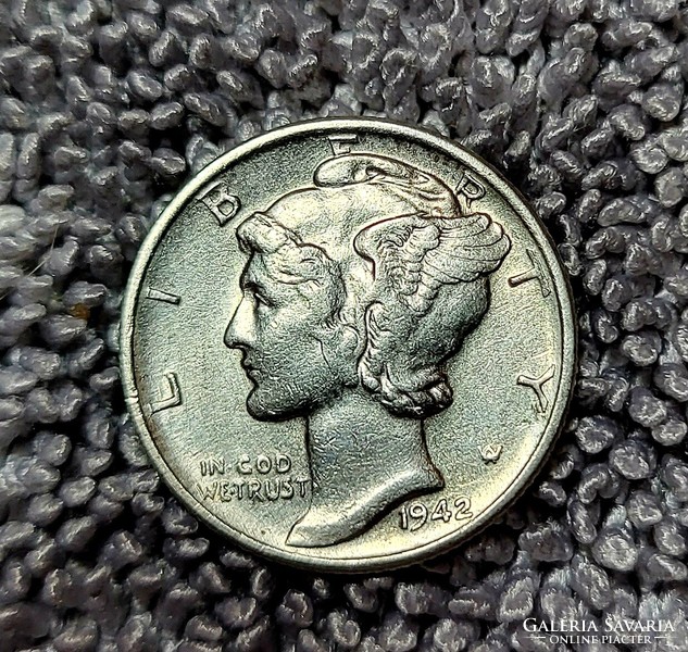 Silver 1 dime 1942