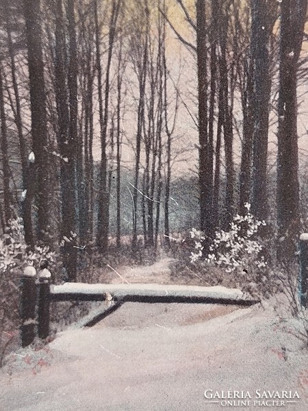 Régi képeslap 1930 levelezőlap havas táj