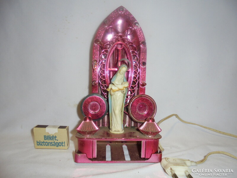 Retro anno illuminated Virgin Mary ornament, souvenir