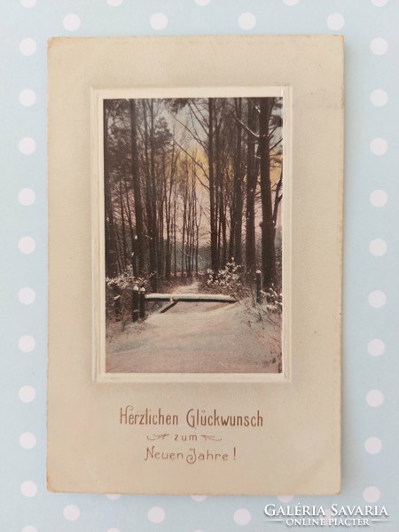Régi képeslap 1930 levelezőlap havas táj