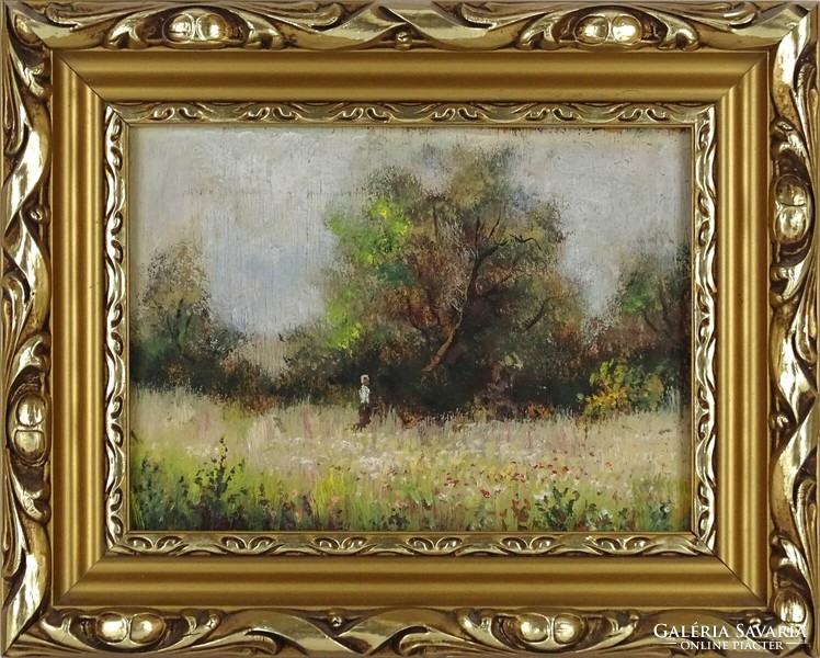 1O920 xx. Century painter: walk in the meadow