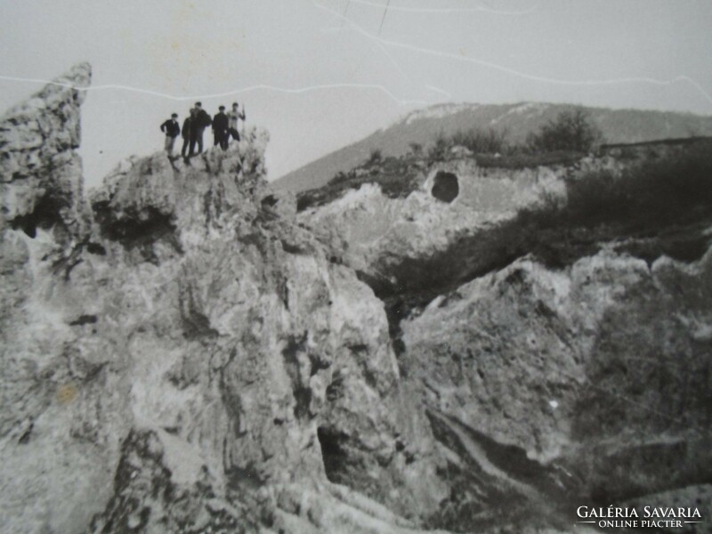 D198591 old photos (3 pcs) - Pilis - Pilisborosjenő - sand mine - stone hill 1960k