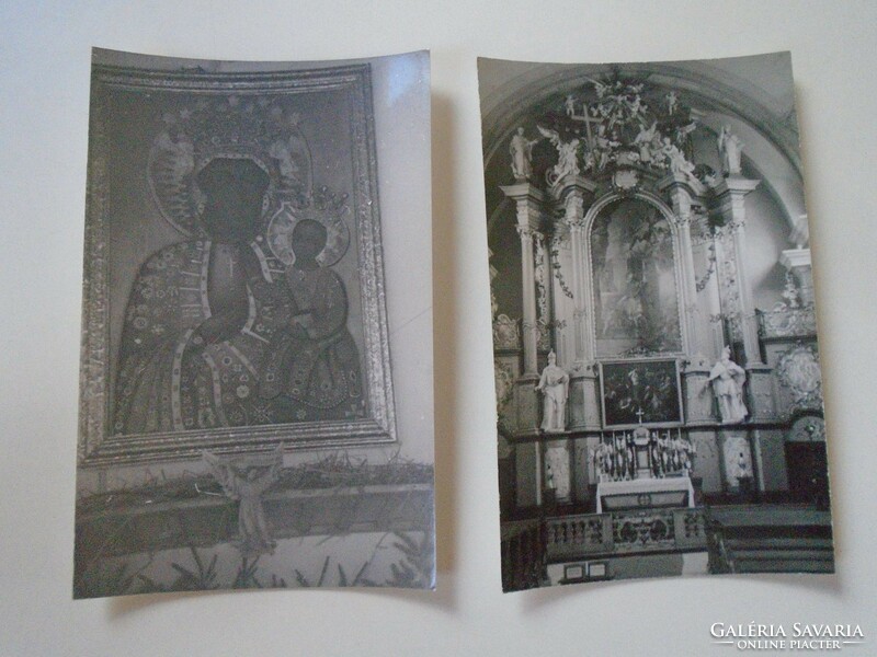 D198595 Régi fotók ( 2  db) - VÁC templombelső     1960k