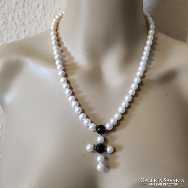 New! Special pearl necklace 44 +6cm