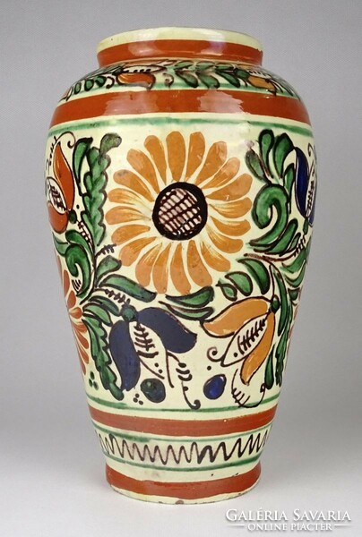 Large corundum ceramic vase marked 1O905 27.5 Cm