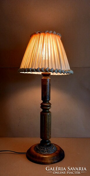 Walnut plywood table lamp negotiable art deco