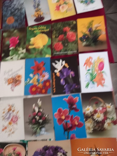 Képeslap gyűjtemény felszámolása virágok (50 db)