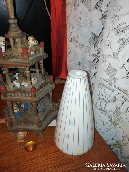 Ritka Hollóházi Art deco porcelán lámpa