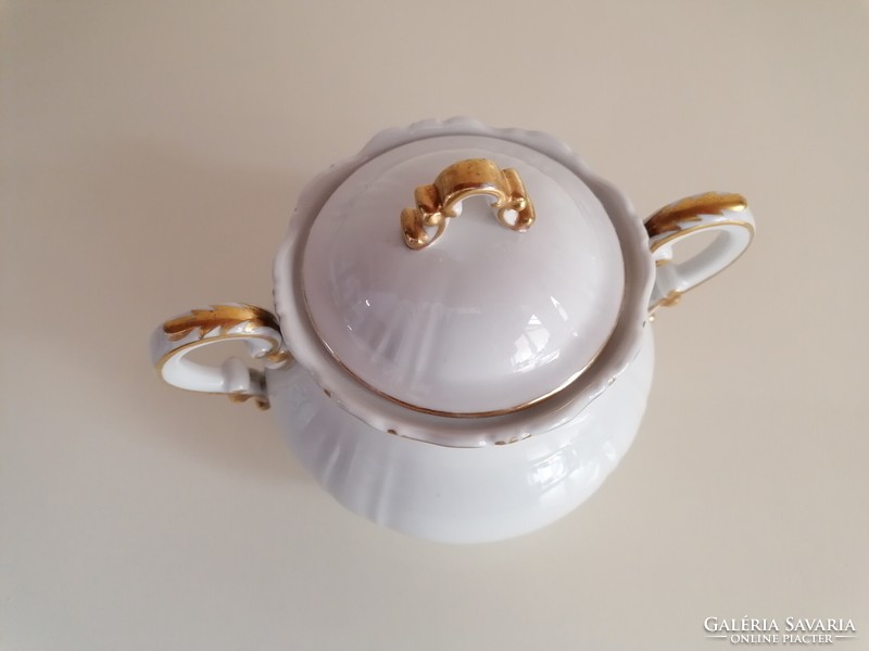 Zsolnay gold stafir antique sugar bowl