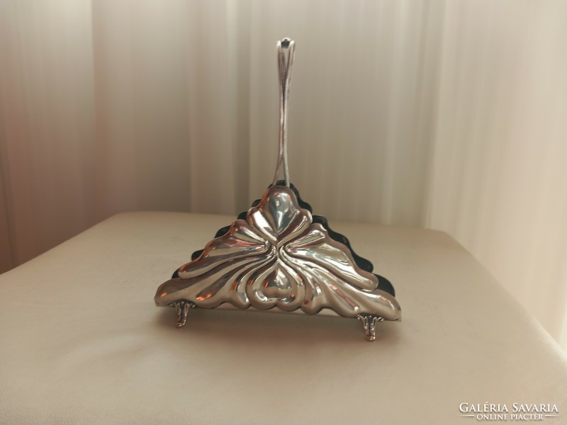 Silver napkin holder with Hungarian dianàs mark