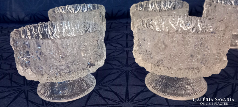 Iittala - wirkkala Finnish 6 ice glass goblets