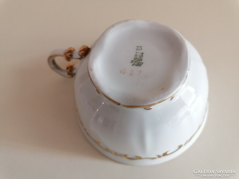 Zsolnay gold sapphire antique tea cup