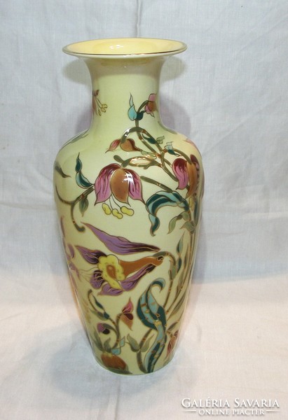Zsolnay orchid pattern vase - 27 cm