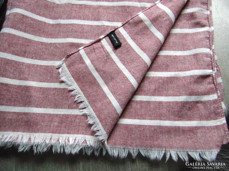 Striped cotton scarf
