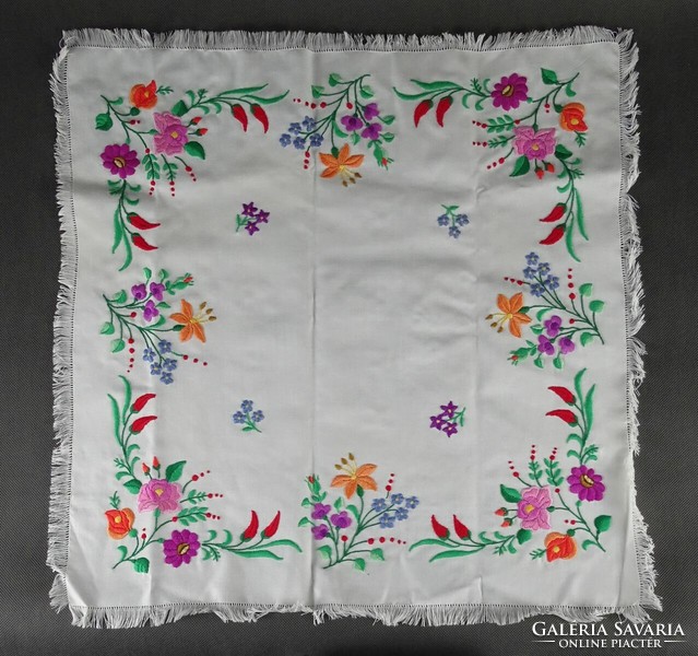 1P062 embroidered Kalocsa embroidered tablecloth 53 x 53 cm