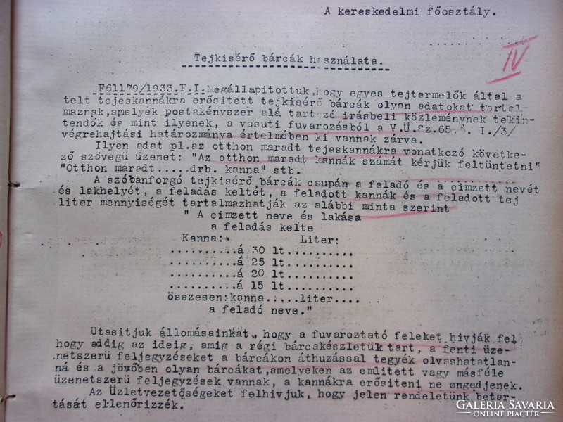 Magyar királyi államvasutak. Igazgatósági körrendeletek. 1933