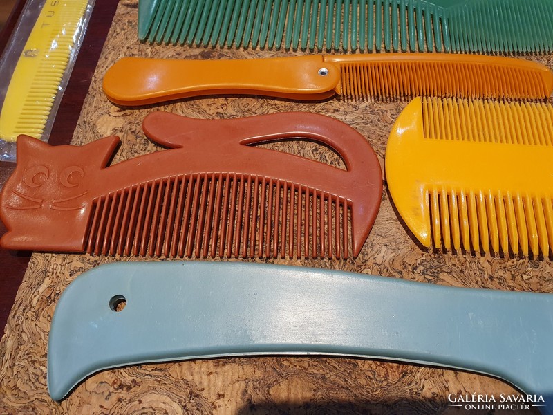 Collection of retro combs hairdresser decoration creative