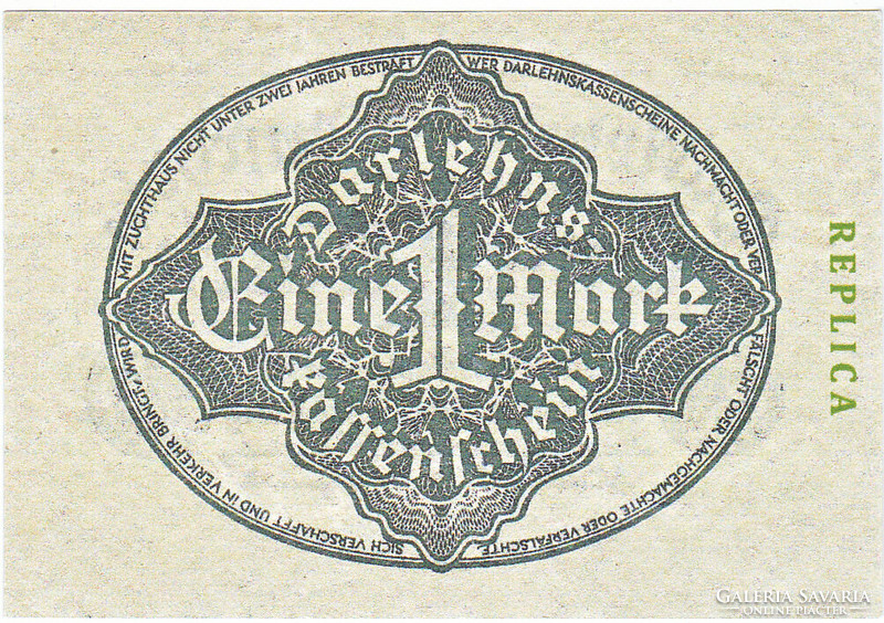 Németország 1 Német papírmárka 1922 REPLIKA