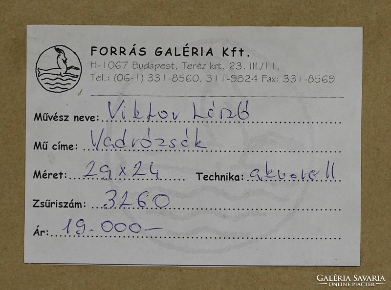 1P096 Viktor László : "Vadrózsák"