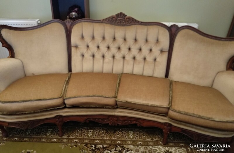 Immaculate condition 3-person antique sofa + armchair.