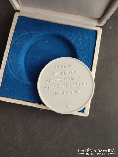 1959 Meissen biscuit porcelain commemorative plaque in its own box - ep