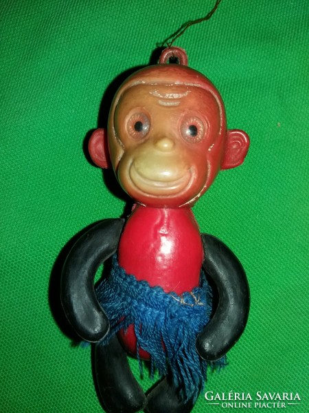 Old celluloid plastic hanging monkey (for car interior mirror) figure 12cm according to pictures