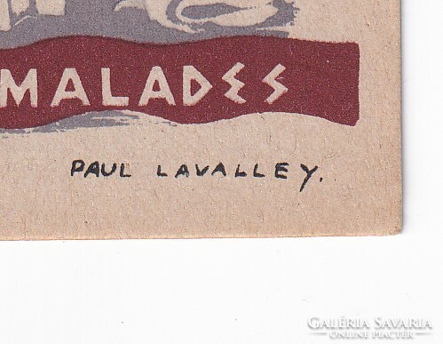 Artist postcard paul lavalley 1940-1944 (daughters of god) postal clerk