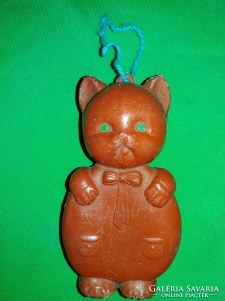 Old tobacconist plastic ever-whistling hangable kitten cat figure 14 cm according to the pictures