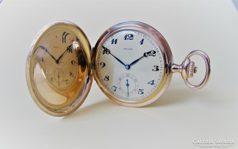 Very nice quality, antique longines 14k solid gold pocket watch, 1926