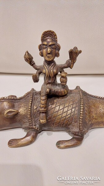 Antik bronz GANGA istennő szobor