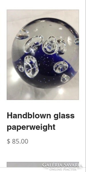 Blown glass letter weight / table dis