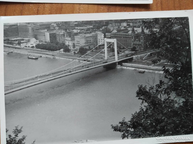 9 small photos together, Budapest, Vajdahunyad Castle, bridges, 1965-1970