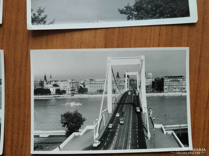 9 db kisméretű fotó egyben, Budapest, Vajdahunyad Vára, hidak, 1965-1970 év közötti