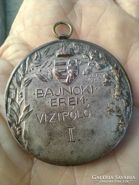 Sződy Szilárd: Főiskolai Bajnokságok Budapest 1930 / Vizípoló  II. helyezés (41mm)
