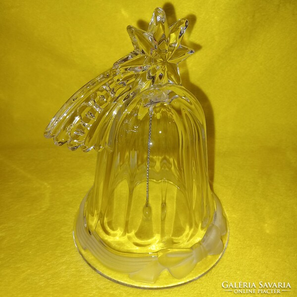 Bell-shaped, lead crystal, Christmas bell. Original German lead crystal.