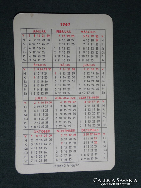 Card calendar, camea perfume soap, 1967