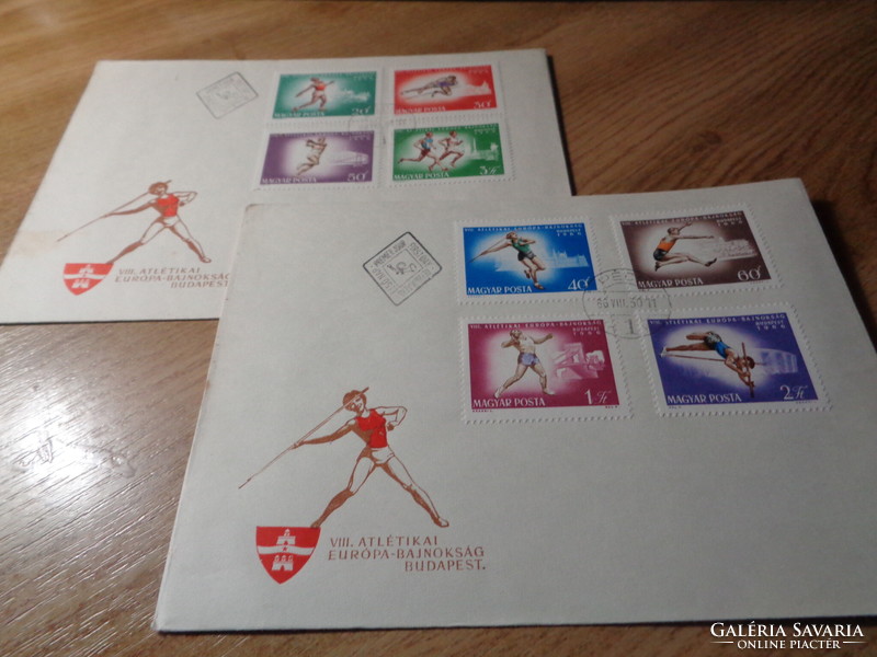 Viii. Athletic eb. Budapest 2 pcs. First day stamp...
